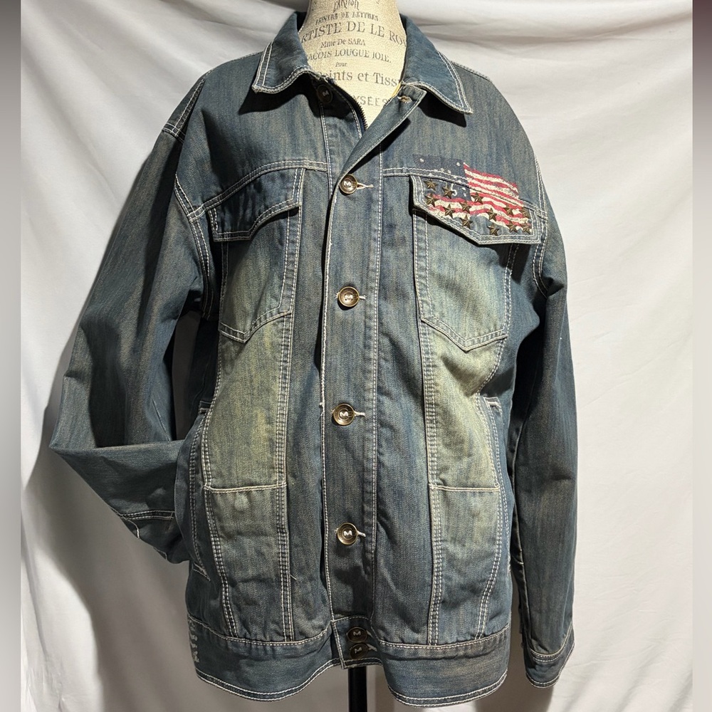Vtg‎ ‘76 American Flag Marc Buchanan Denim Jacket